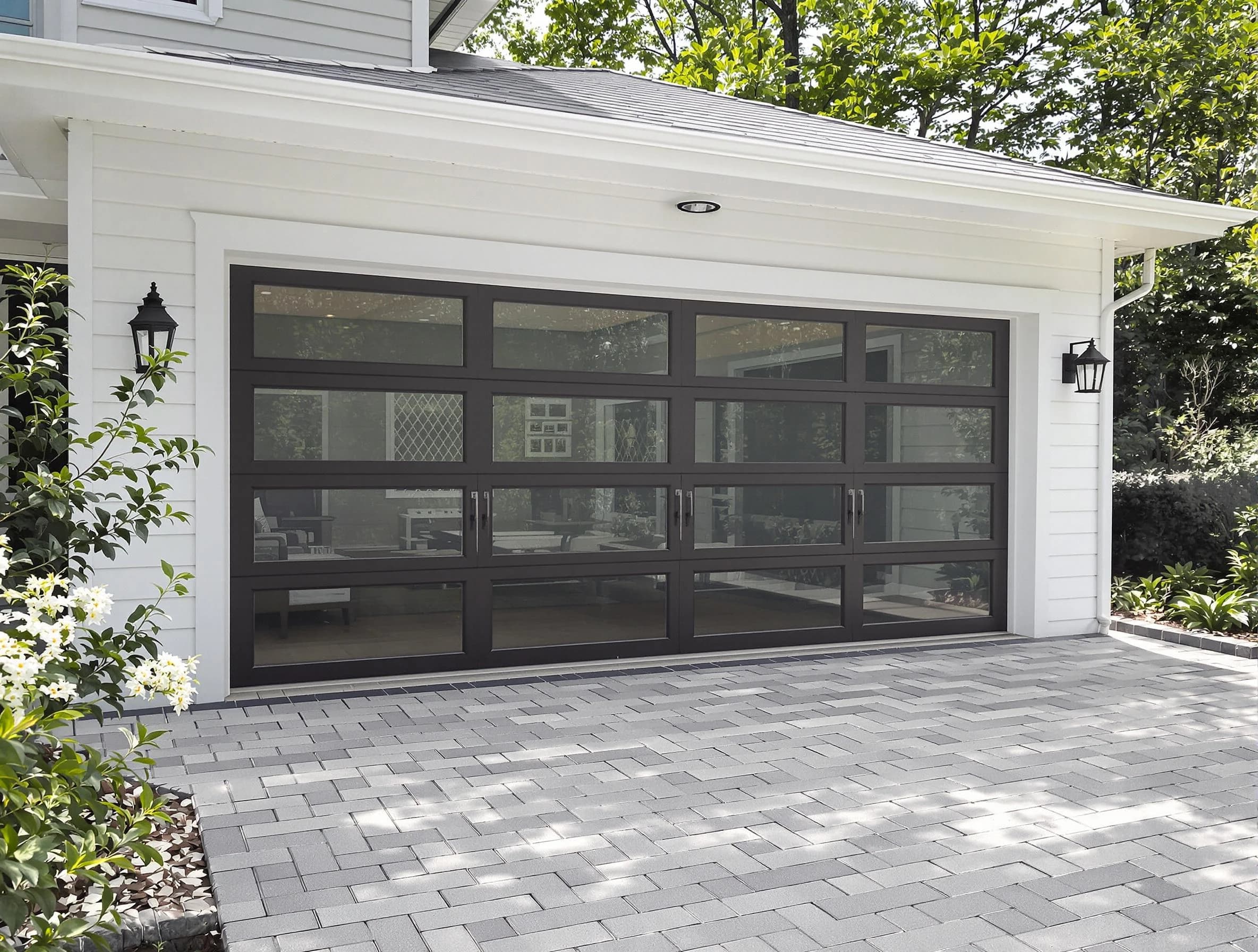 Ambridge Garage Door Repair design specialist presenting custom garage door options to Ambridge homeowner
