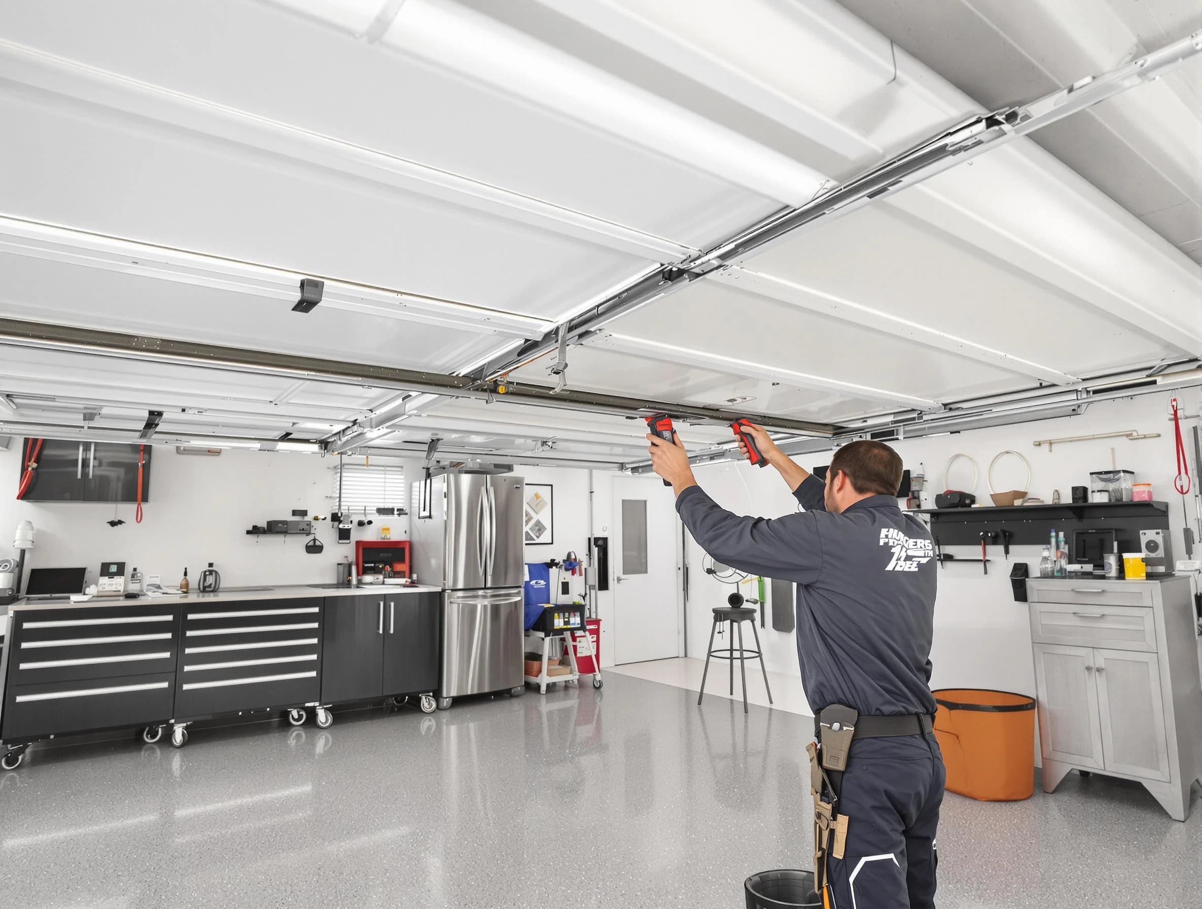 Overhead garage door repair service by Ambridge Garage Door Repair in Ambridge
