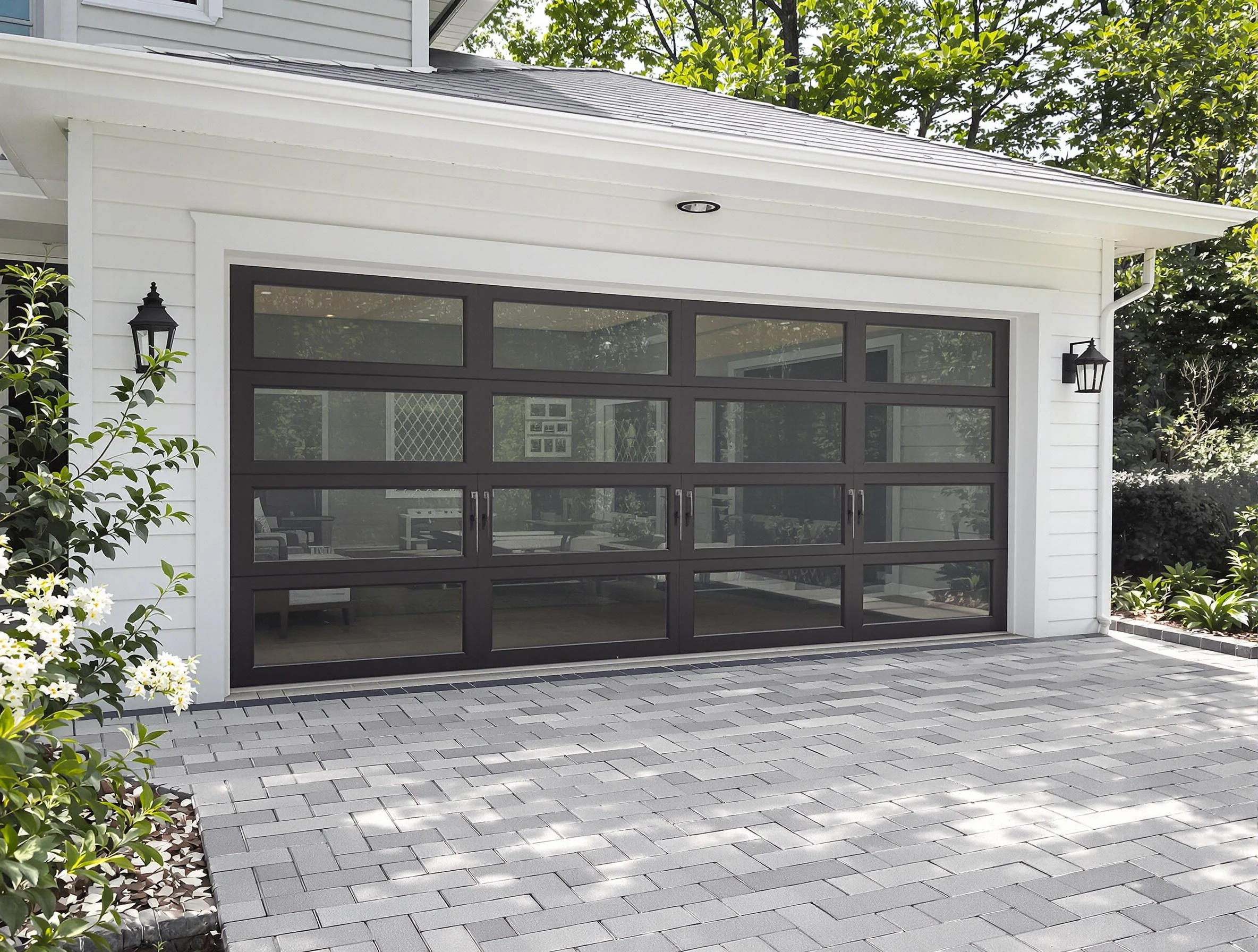 Ambridge Garage Door Repair design specialist presenting custom garage door options to Ambridge homeowner