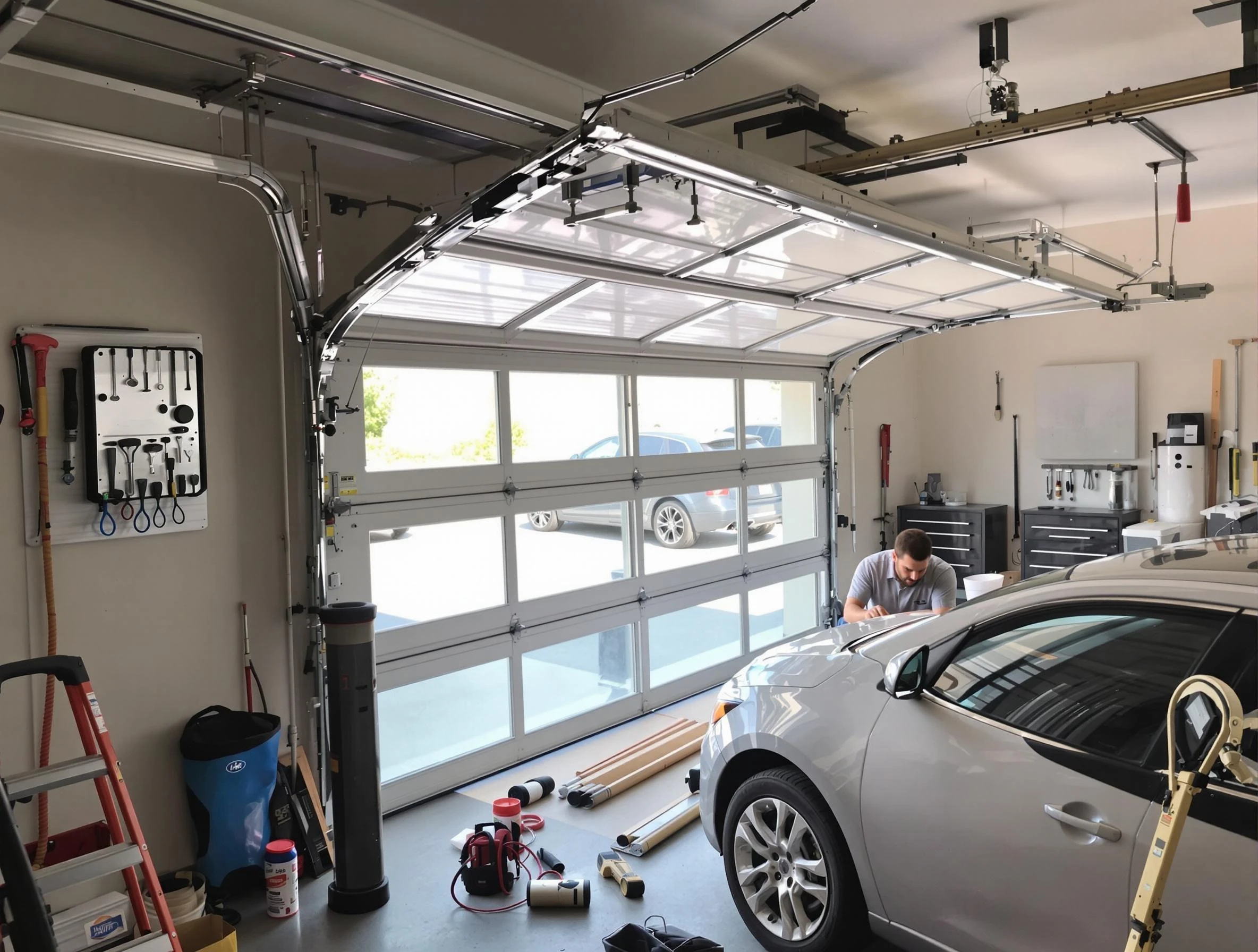 Garage door noise reduction service by Ambridge Garage Door Repair in Ambridge