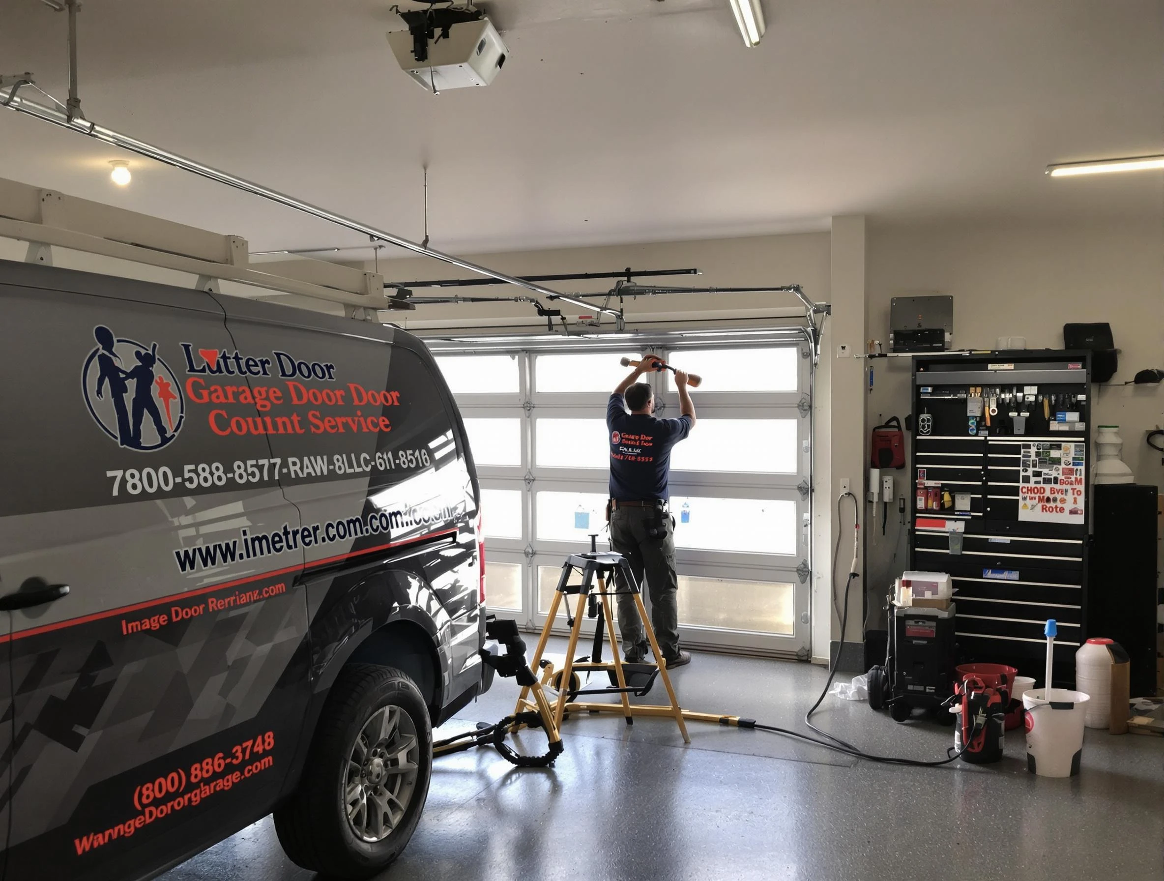 Ambridge Garage Door Repair rapid response team performing same-day repair in Ambridge